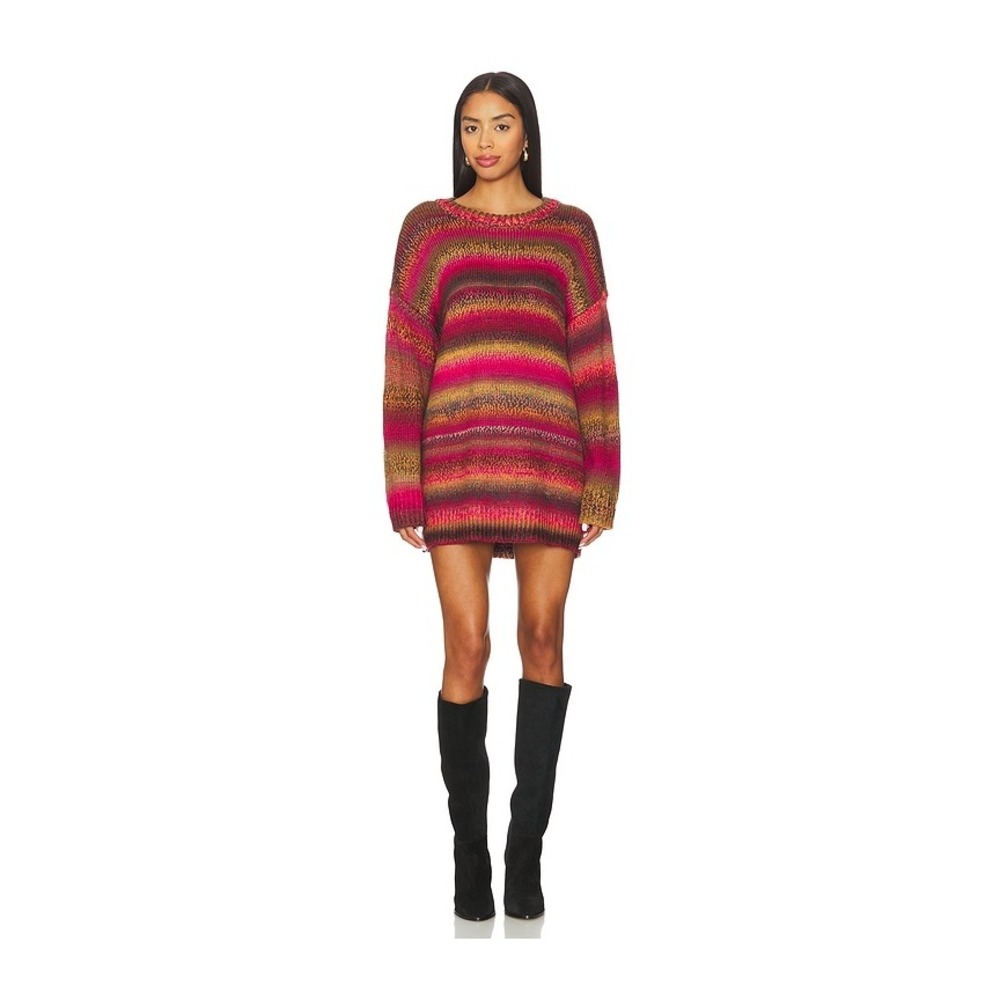 Show Me Your Mumu Canyon Tunic Sweater Mood Ring Knit‎ Oversized Striped